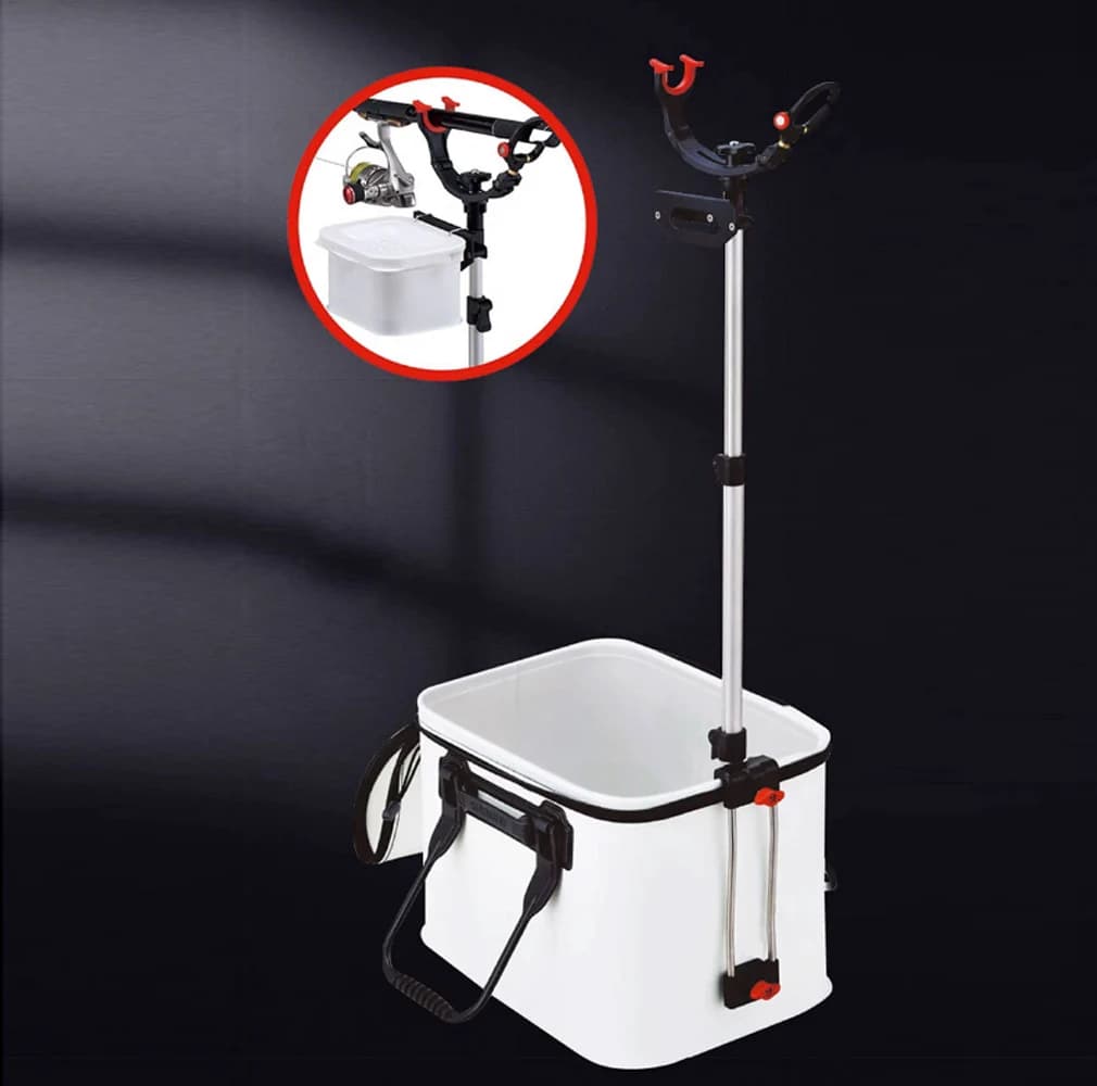 Support de canne télescopique en alliage aluminium renforcé - Porte-canne pêche réglable et stable