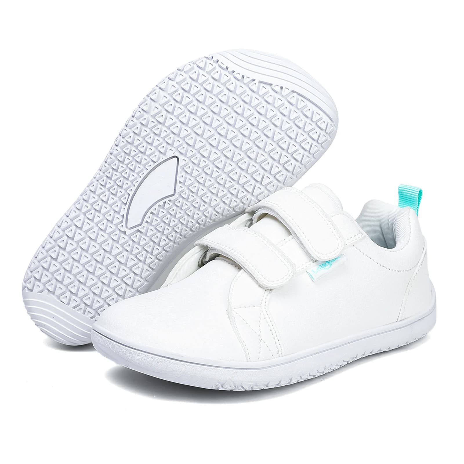 Chaussures barefoot enfants pour pêche découverte - Sneakers minimalistes à large bout jeunes pêcheurs