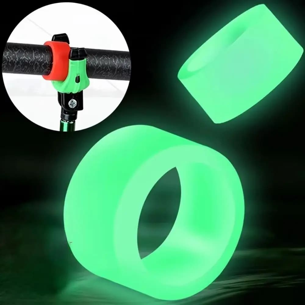 10 bandes lumineuses anti-glisse pour canne à pêche - Ruban silicone poignée absorbant transpiration
