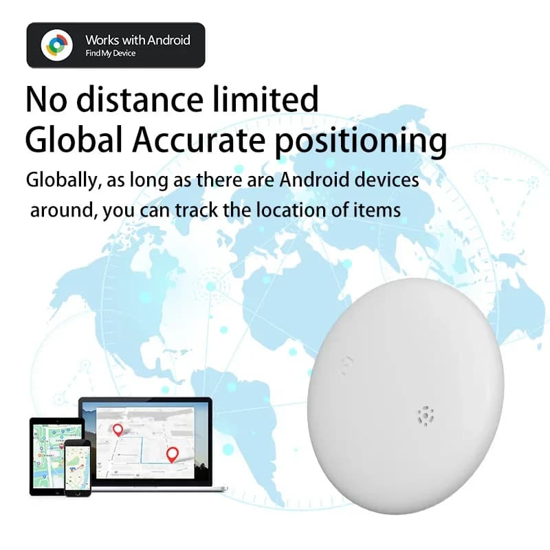 Tracker Android AirTag avec support aimanté compatible Google Find My étanche et antichoc