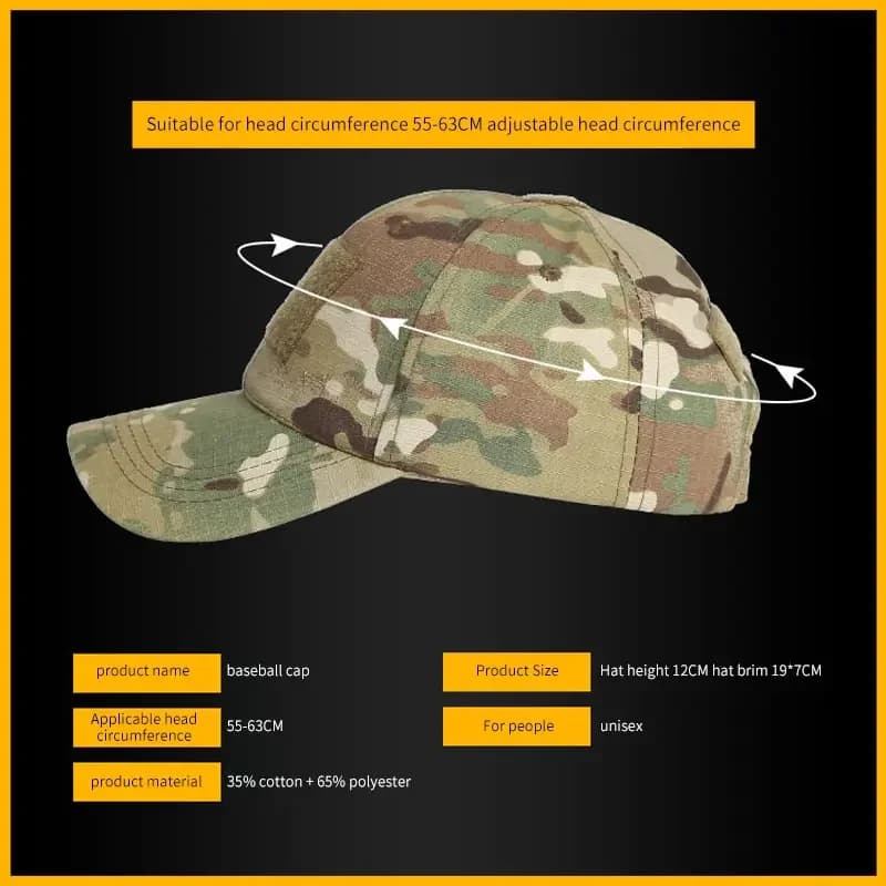 Casquette baseball camouflage protection solaire outdoor sports pêche randonnée respirante
