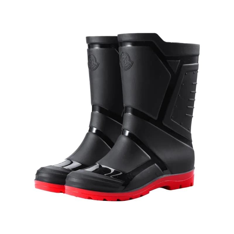 Bottes de pêche mi-mollet homme doublées polaire imperméables anti-dérapantes renforcées pour extérieur