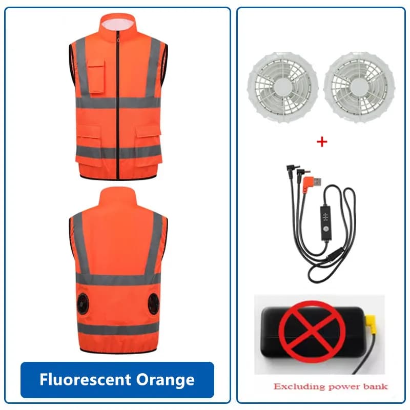 Veste rafraîchissante ventilée anti-coup de chaleur pour travaux extérieurs et chantiers été