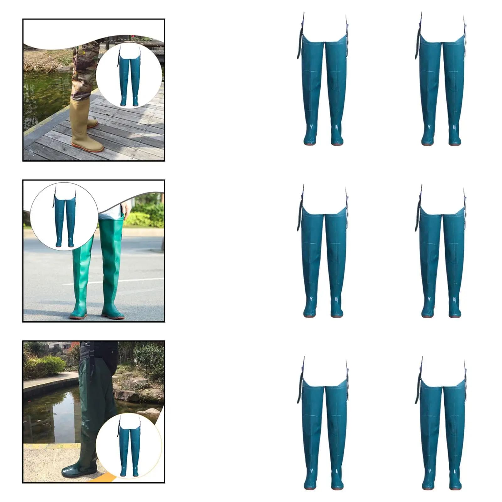 Bottes waders pêche extérieur PVC haute couverture imperméables jardin travaux humides