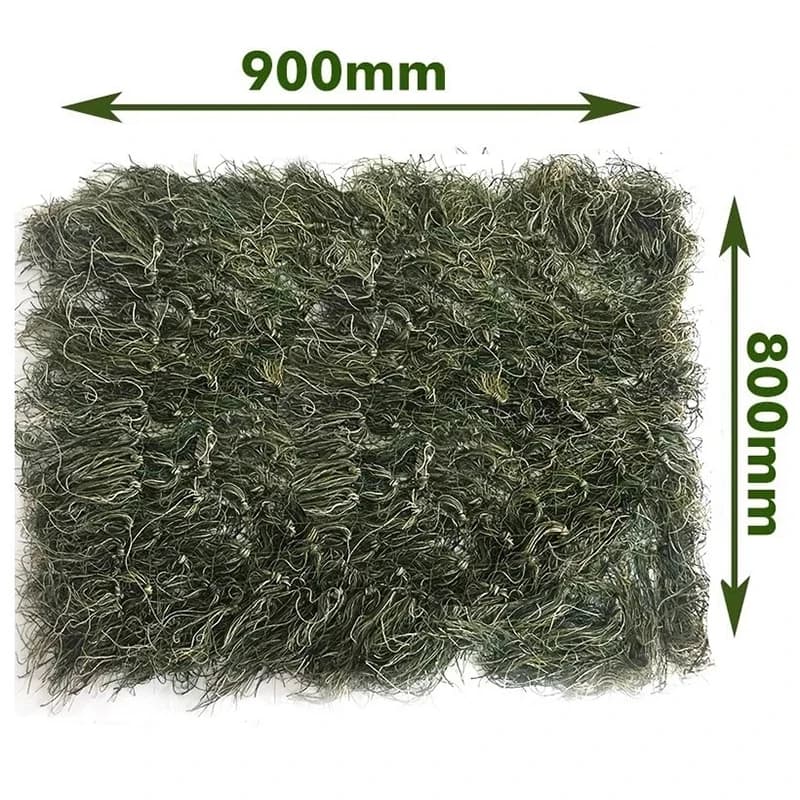 Couverture camouflage Ghillie 80x90cm pour pêche à l'affût - Tissu tricoté main naturel