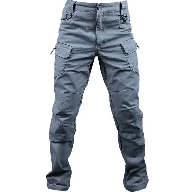 Pantalon tactique chasse pêche 97% coton stretch multi-poches randonnée camping homme