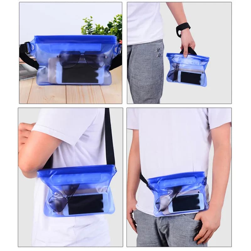 Pochette étanche transparente grande taille pour téléphone sous l'eau, protection natation