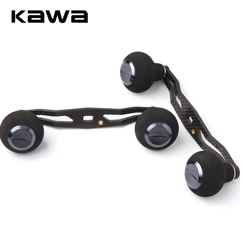 Manivelle moulinet pêche Kawa carbone EVA longueur 120mm tailles 7x4 8x5mm accessoire D/S mer