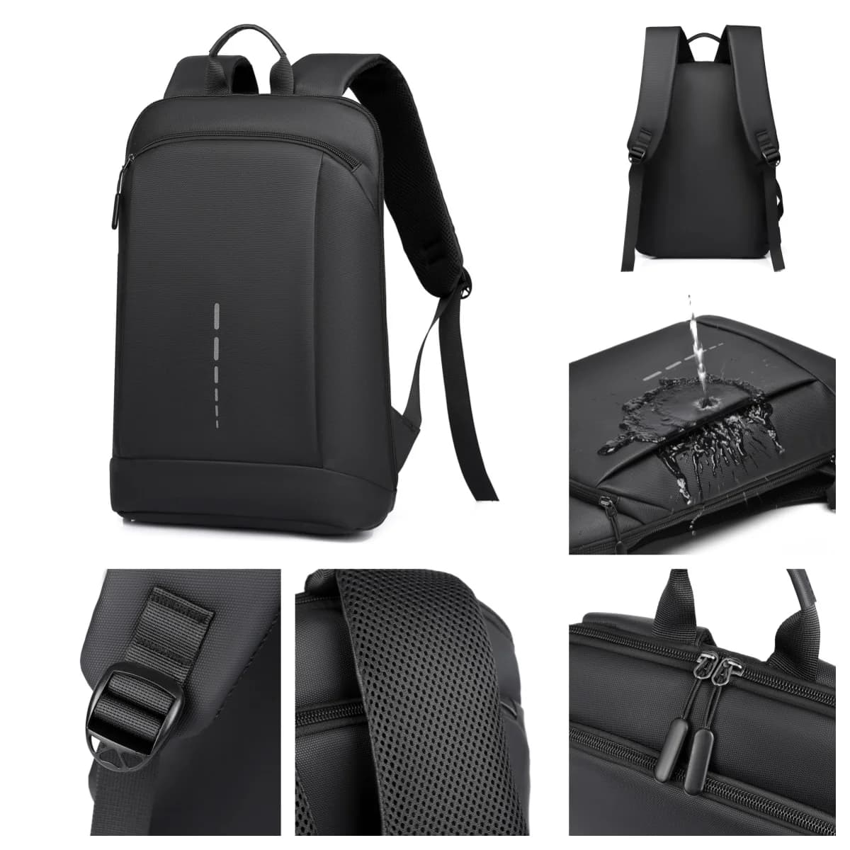 Sac à dos homme étanche ultra-léger - Pour ordinateur 15,6 pouces, design stylé et fonctionnel