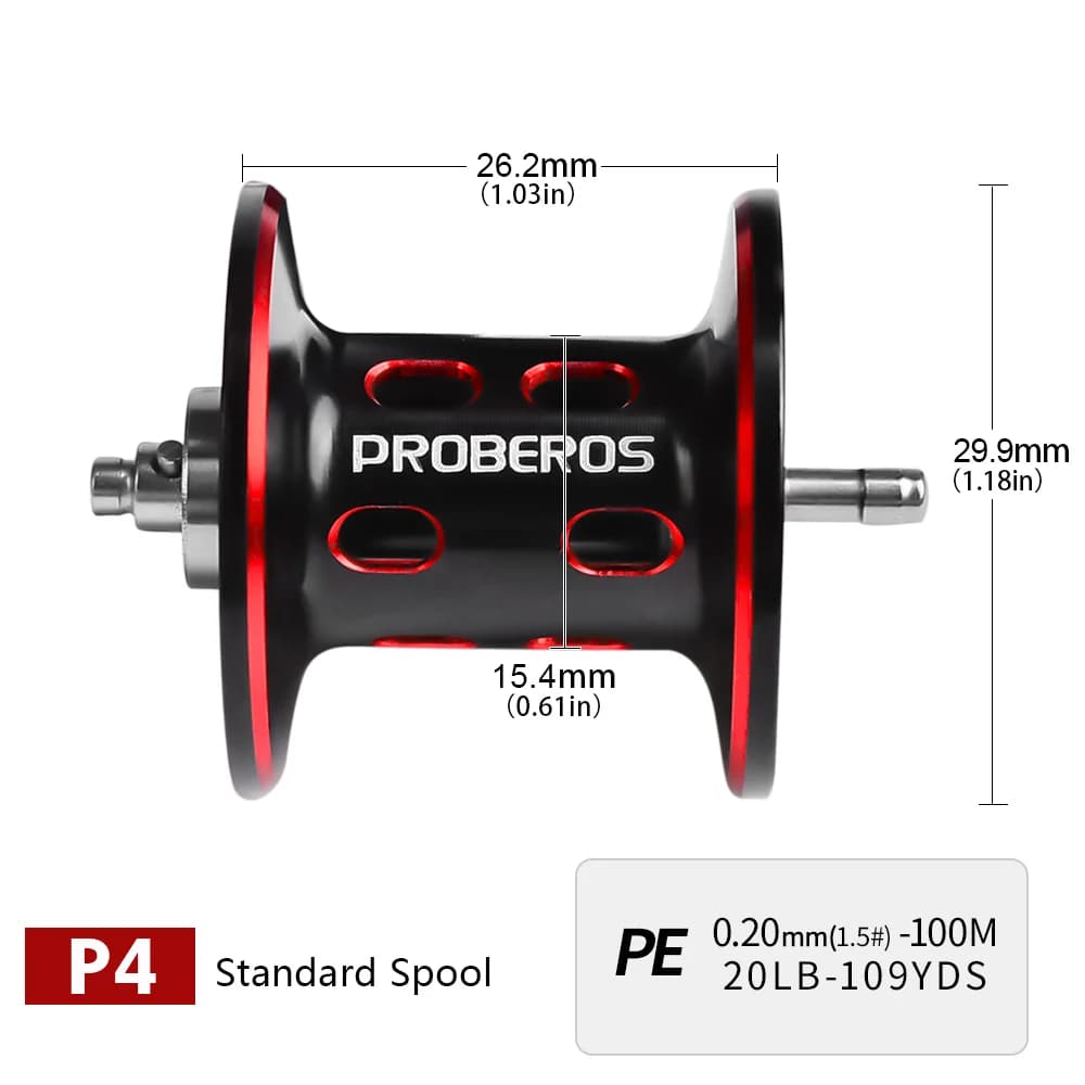 Moulinet baitcasting Proberos ratio 7.2:1 5+1 roulements 8kg frein pour pêche mer lourde