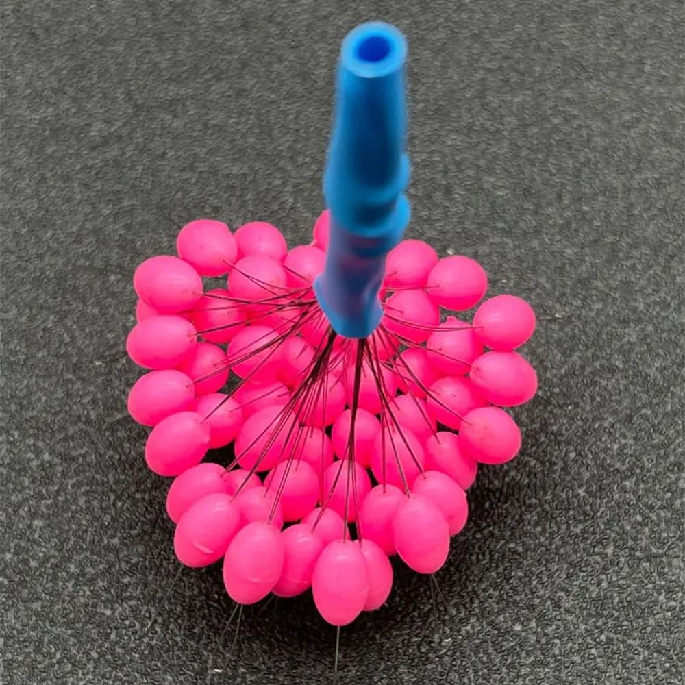 Lot de 50 bouchons flotteurs pêche cylindriques transparents, stoppers caoutchouc pour ligne S et L, accessoires espace haricot
