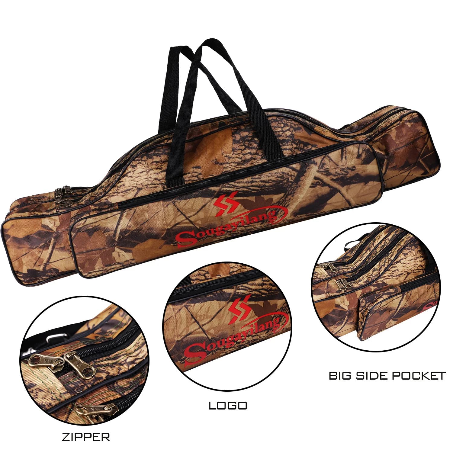 Sac pour canne à pêche Sougayilang 80-120cm portable nylon grande capacité accessoires pêche