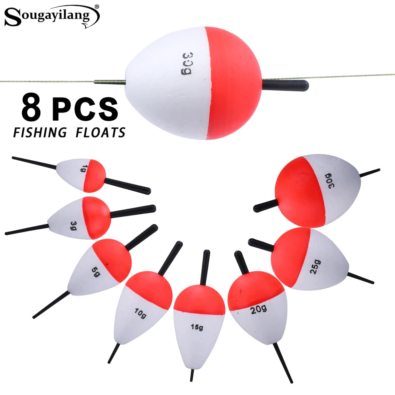 Set flotteurs verticaux professionnels EVA Sougayilang 5/8 pièces - Accessoires pêche qualité premium