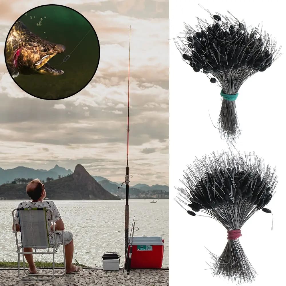 300 stop-lignes silicone noir pêche flotteurs - Billes arrêt ligne résistance pêche accessoires