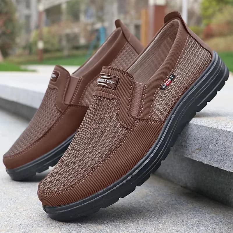 Chaussures de pêche homme printemps en toile avec semelle souple pour pêche confortable en étang
