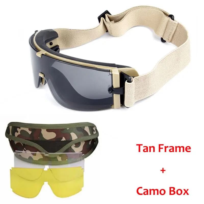 Lunettes USMC X800 3 verres pour chasse airsoft pêche paintball - protection professionnelle