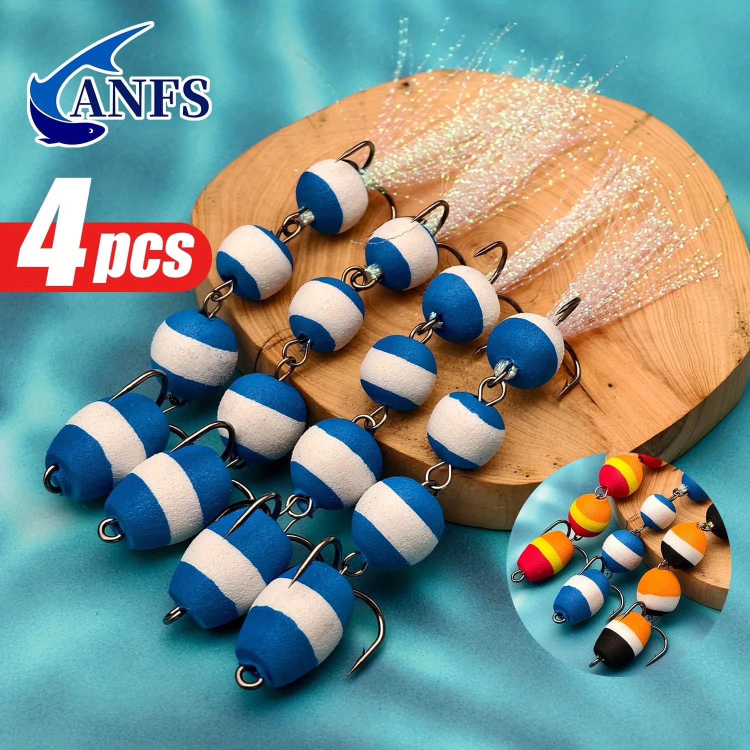 Kit 4 méthodes flottantes carpe avec hameçons, feeder et leurres EVA pour silure