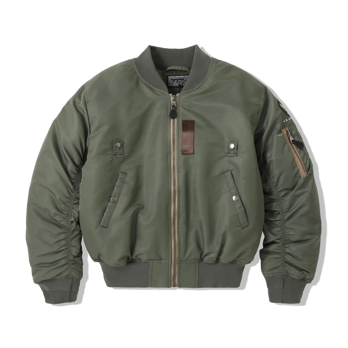 Veste vintage pilote homme pêche sage green doublée chaude style militaire pêche hiver