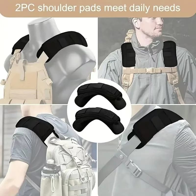 Coussinets confort épaule 2PC pour sac pêche - Compatible FCPC JPC, mesh nylon respirant