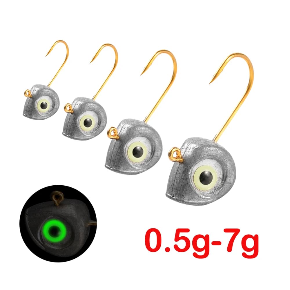 Hameçon Ajing 10pcs - Crochet jig head pour pêche au ver souple et techniques de pêche légère