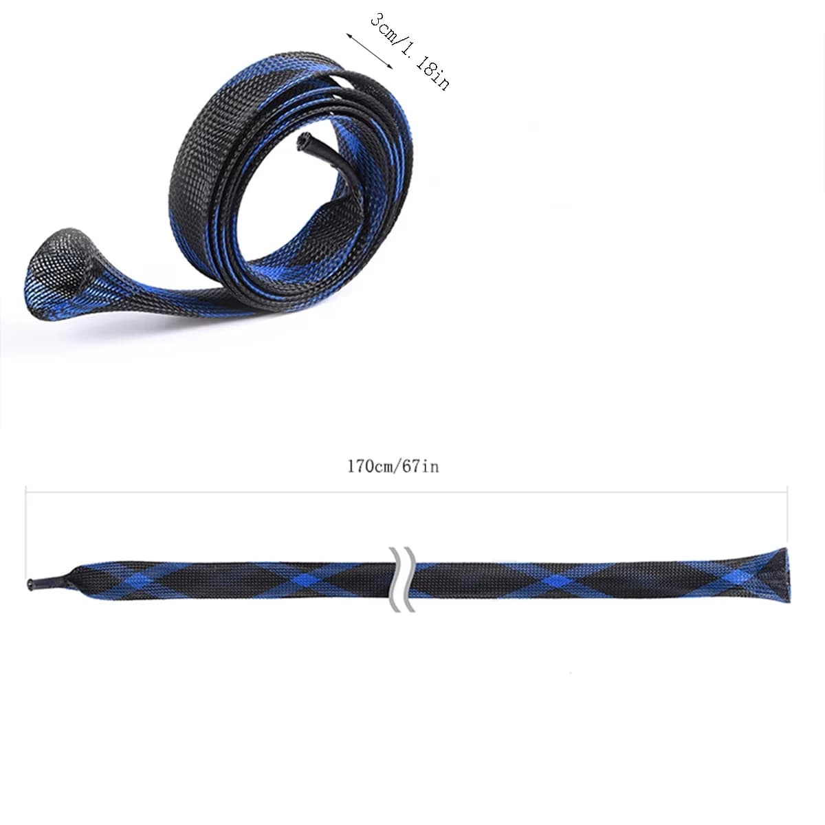 Protection canne pêche gaine filet tressé pour cannes spinning casting glace - Accessoire durable