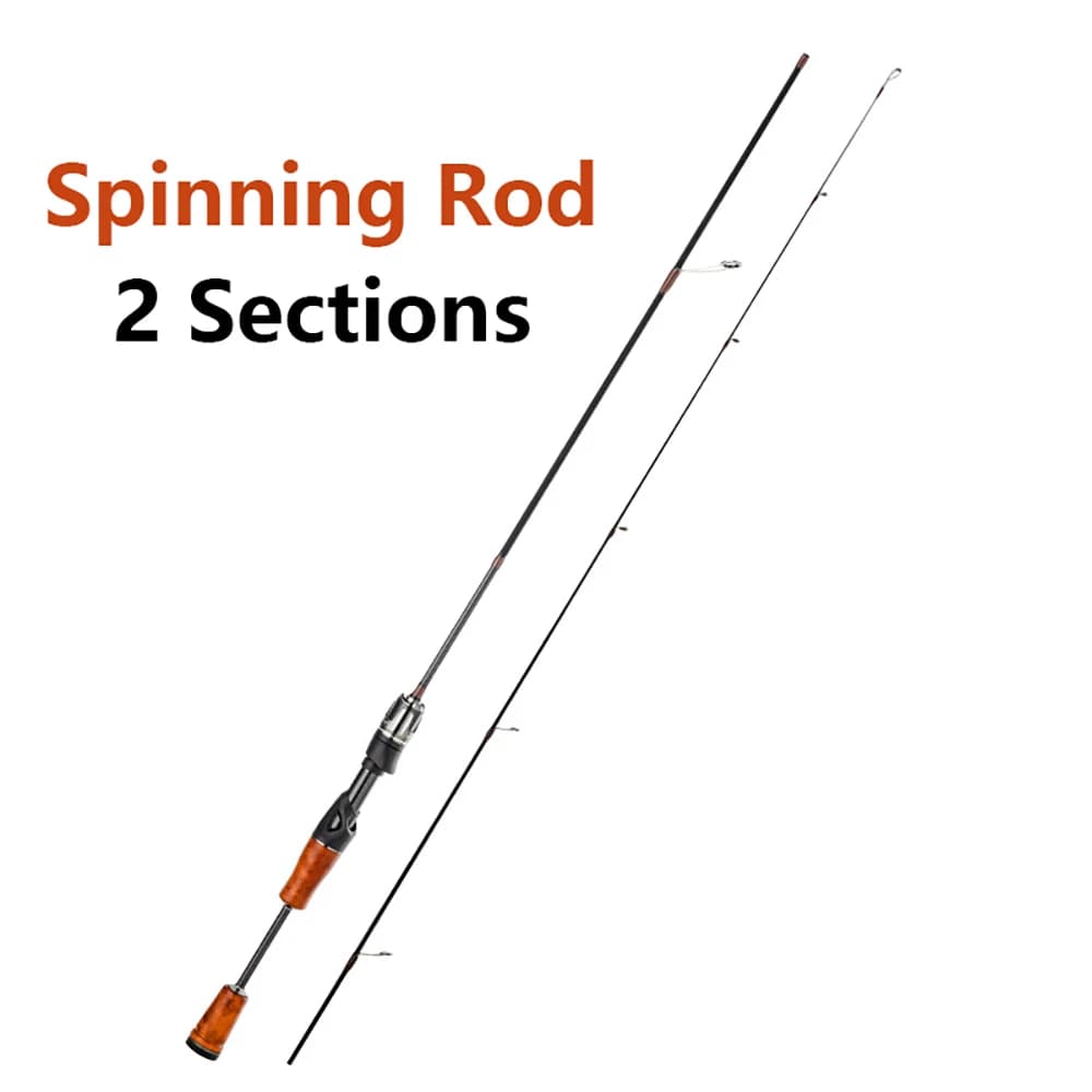 Canne ultralight carbone 2 sections pour carpe truite perche pêche leurres lac rivière