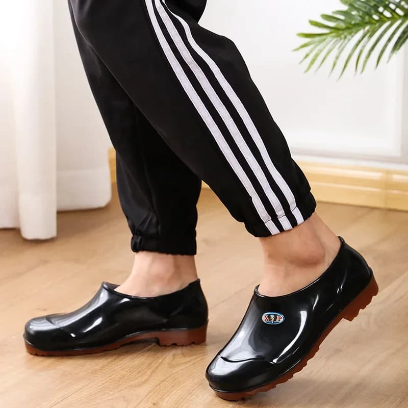 Bottes de travail camouflage homme basse sécurité antidérapantes pêche PVC