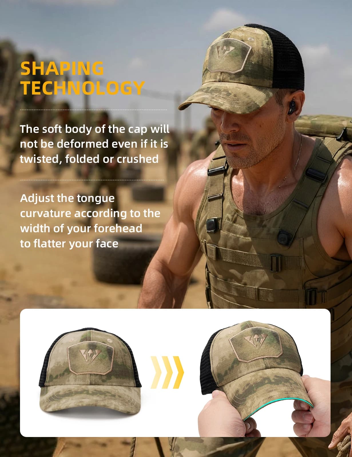 Casquette tactique IDOGEAR mesh unisexe visière pêche randonnée été protection solaire