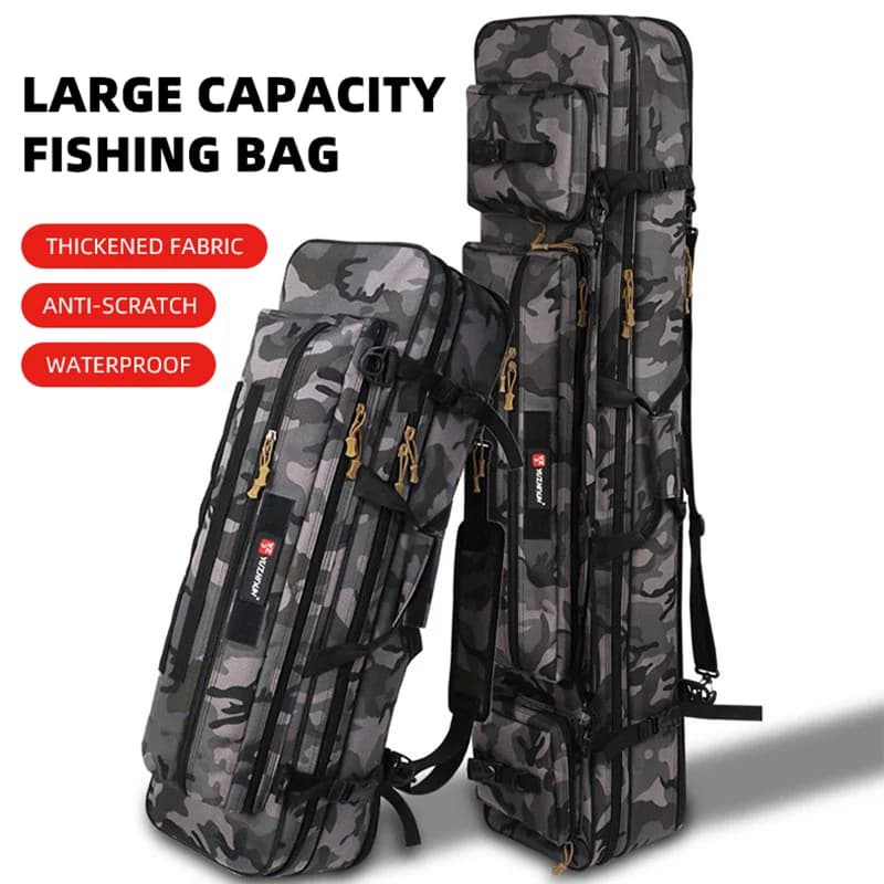 Sac de transport pour cannes à pêche 70-130cm étanche multifonction avec compartiment moulinet XA203G