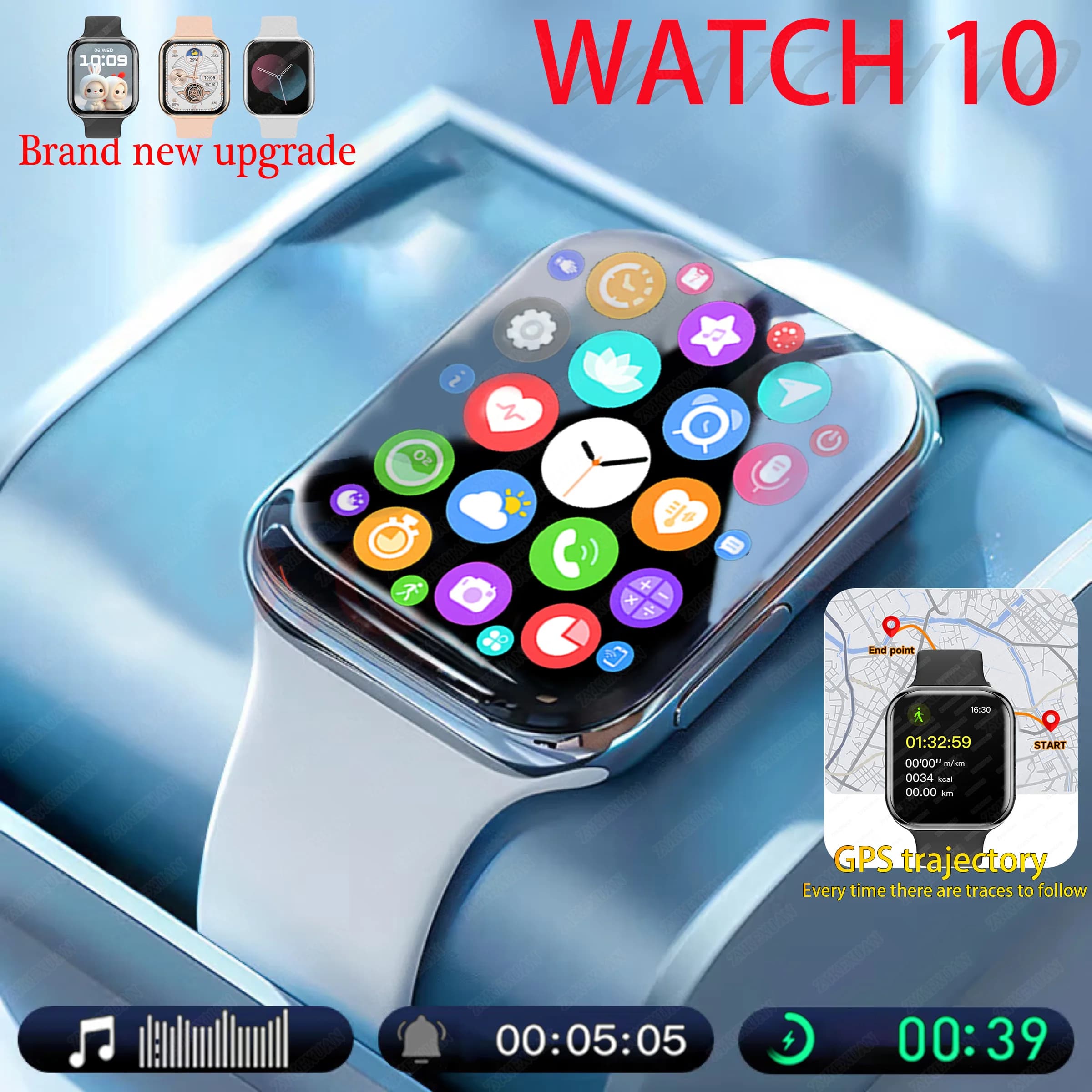 Montre IW10 série 2025 GPS suivi sport appel Bluetooth étanche compatible Android iOS smartwatch unisexe