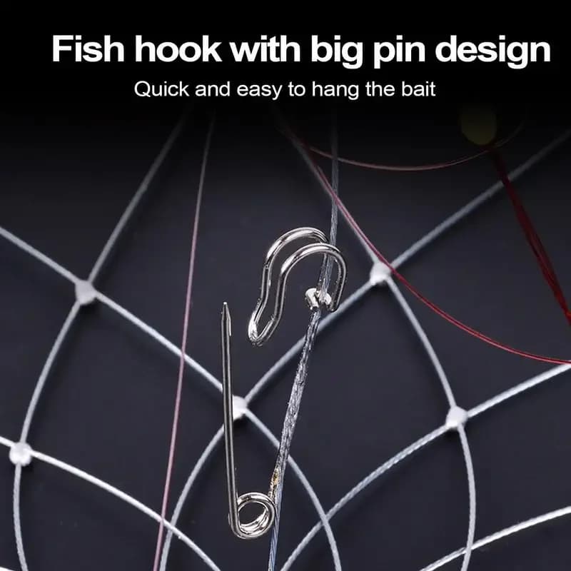 Filet piège poissons crabes automatique ouverture fermeture - Cage pêche extérieure accessoires capture