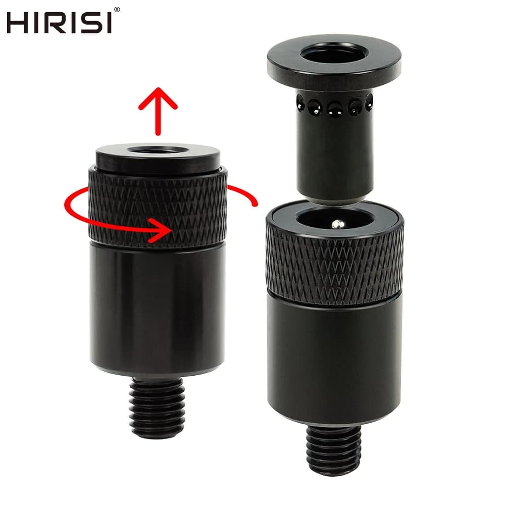 Connecteur rapide Hirisi 2pcs pour pêche à la carpe - Adaptateur twist-lock aluminium sécurisé et durable