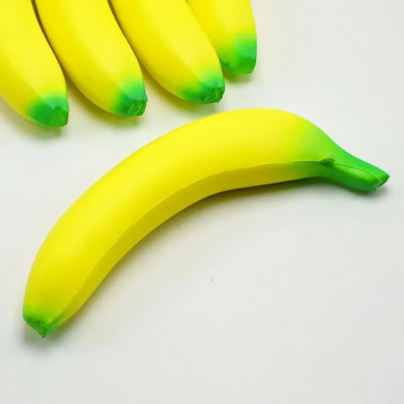 Jouet anti-stress banane géante squishy - Fruit squeezable slow rising réducteur de pression rigolo