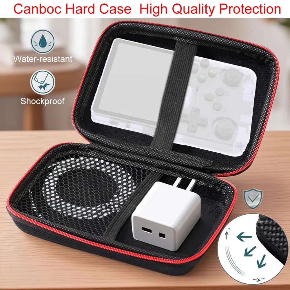 Étui de protection EVA pour console R36S/R35S - Housse antichoc étanche pour consoles de jeu portables