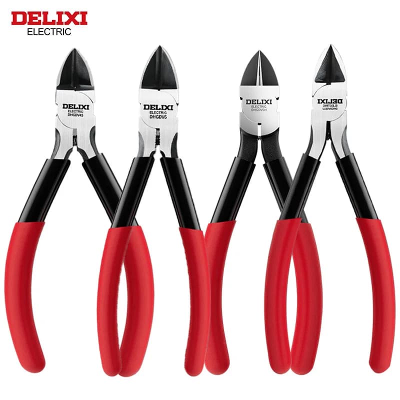 Pinces coupantes diagonales DELIXI - Ciseaux industriels pour câbles et fils de pêche renforcés