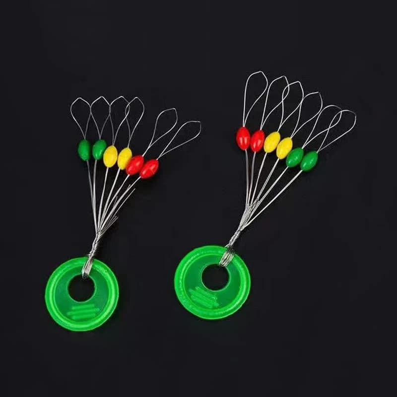 60 haricots espaceurs flotteurs ovale couleur caoutchouc ligne pêche accessoires équipement