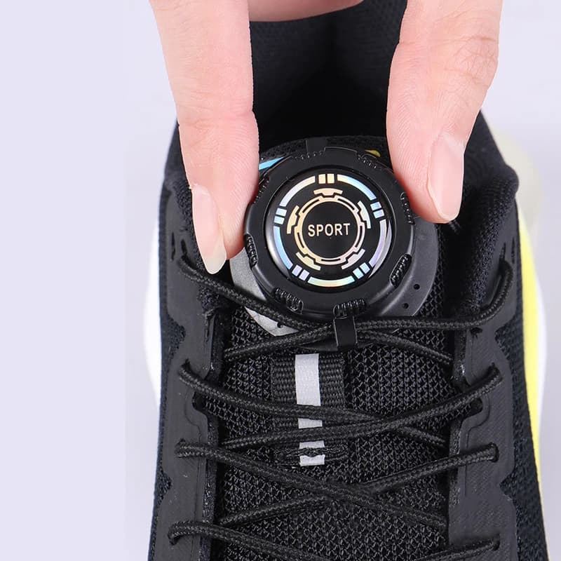 Lacets automatiques sans nœud pour chaussures de pêche avec boucle pivotante robuste