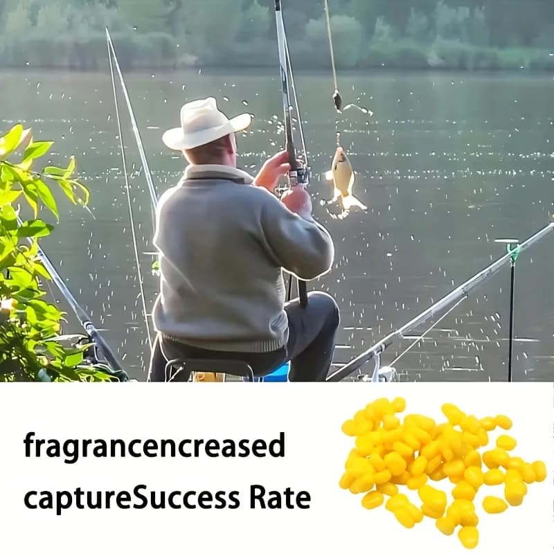 200pcs appât carpe flottant pop-up maïs silicone - amorce artificielle parfumée pour étang