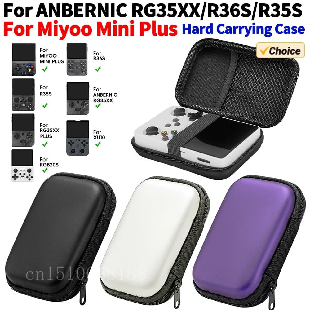 Étui de transport EVA rigide anti-choc - Coque voyage portable pour Miyoo Mini Plus et consoles similaires