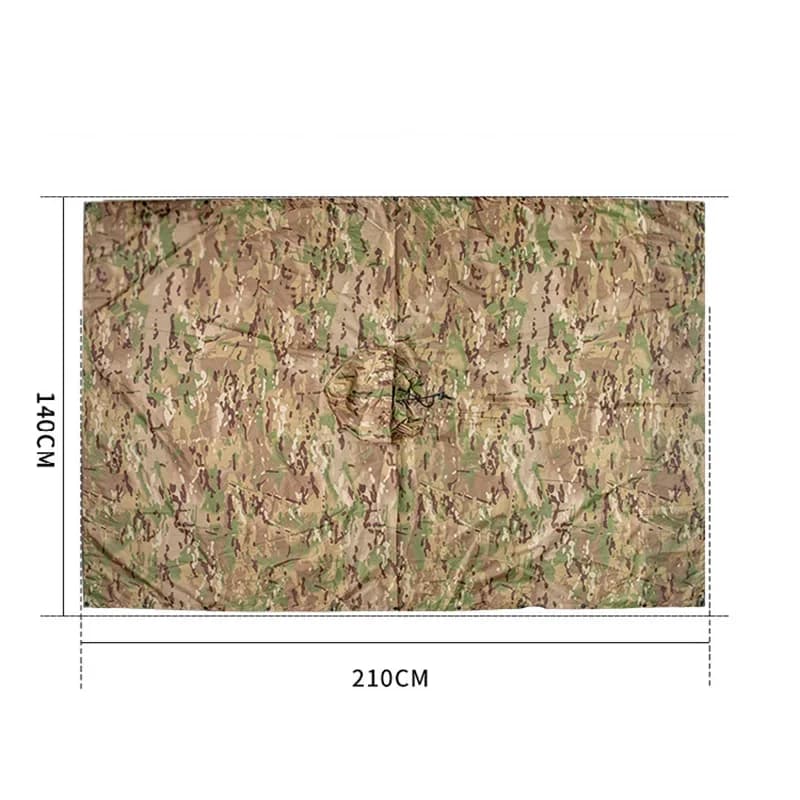 Poncho pluie camouflage jungle respirant PU - Imperméable pêche tropicale observation oiseaux randonnée