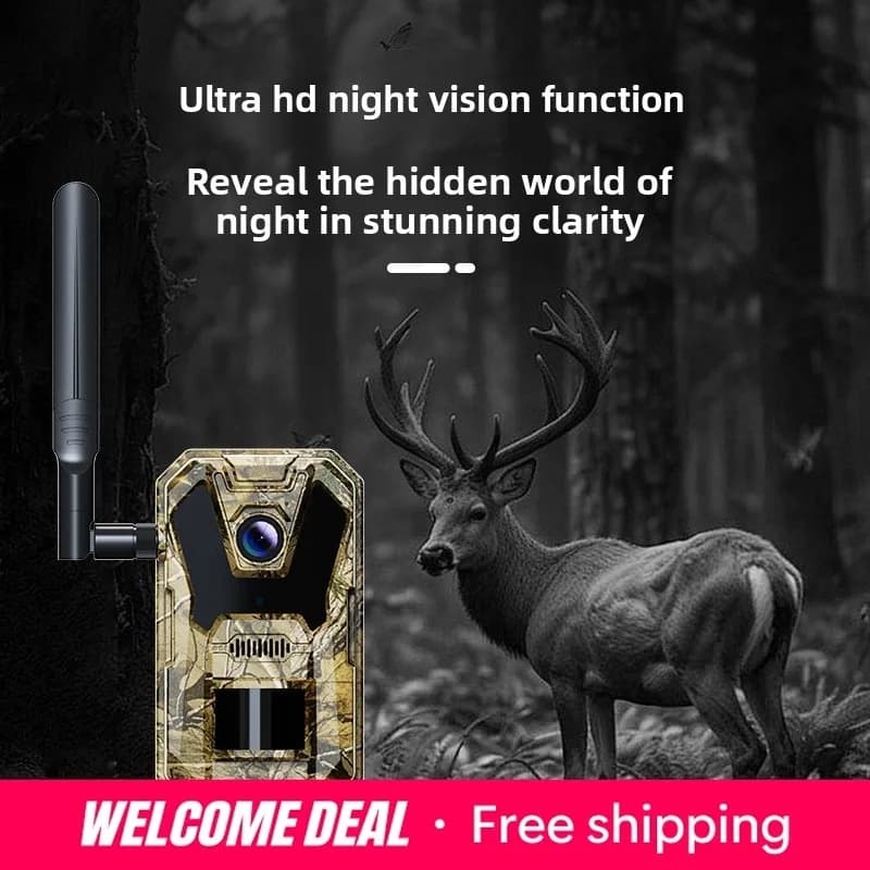 Caméra faune extérieure 4G détection infrarouge vision nocturne mouvement automatique photo chasse