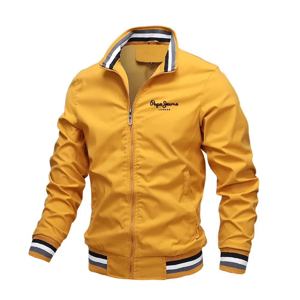 Veste bomber homme pêche waterproof col montant sport outdoor automne hiver pêche tous temps
