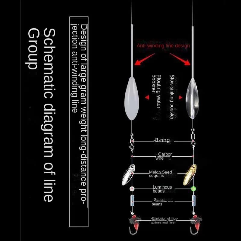 5 flotteurs acrylique transparents coulants 10g-50g - Bombarda pour pêche à la mouche et spinning