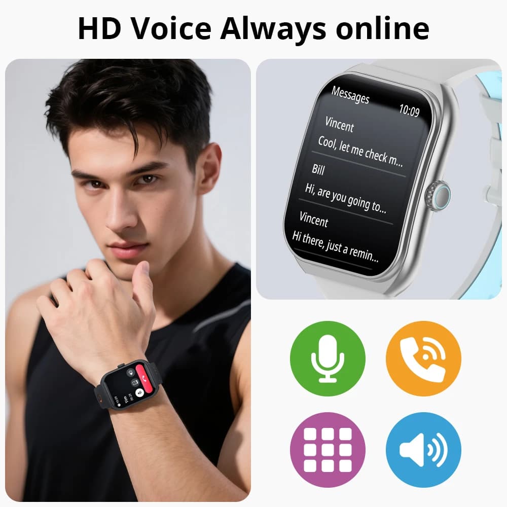 Smartwatch COLMI P86 AMOLED 1.93" IP68 - Gestionnaire santé pour pêcheurs Xiaomi/iOS