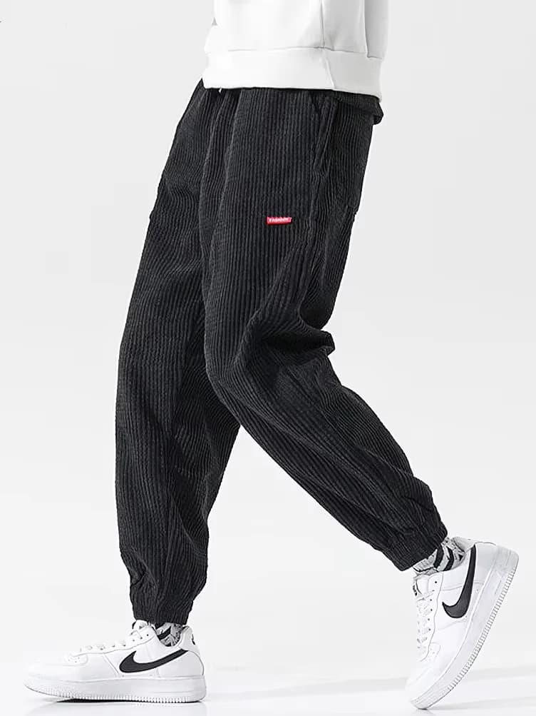 Pantalon velours côtelé pêche baggy confortable hiver automne pour homme loose jogger