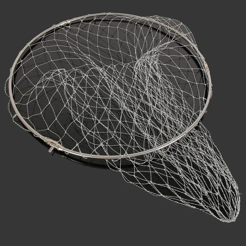 Filet de pêche pliable avec manche télescopique et sac de rangement pour captures en eau profonde