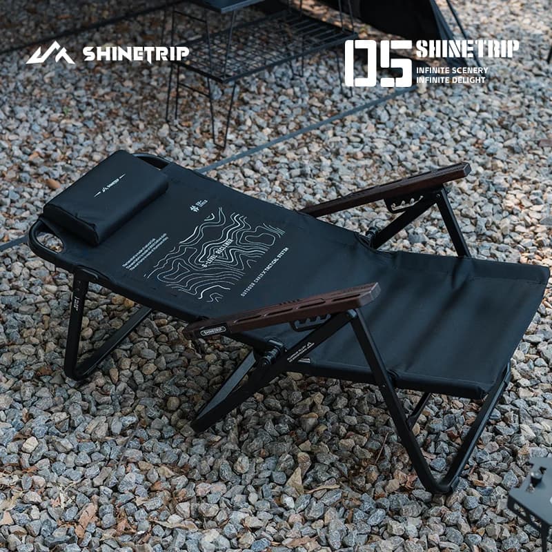 Chaise pliante réglable 6 vitesses pêche camping - Siège tactique aluminium inclinable portable