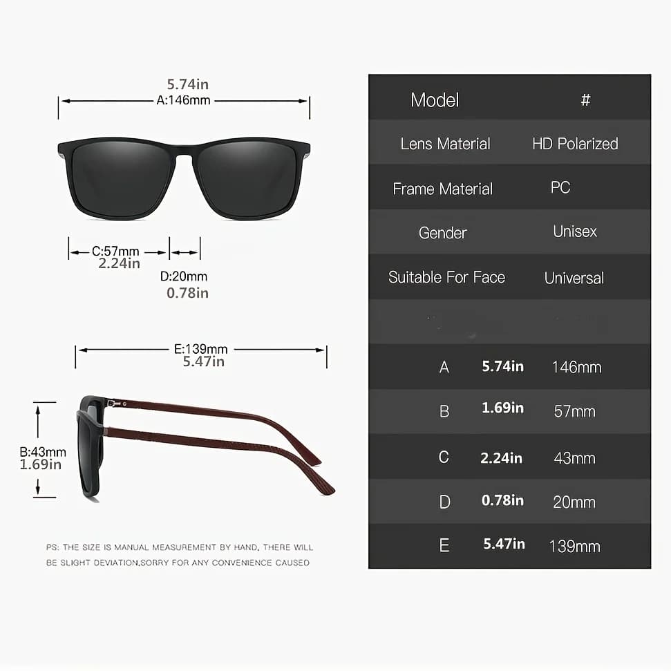 Lunettes de soleil polarisées homme sport pêche confortables légères UV400 protection totale