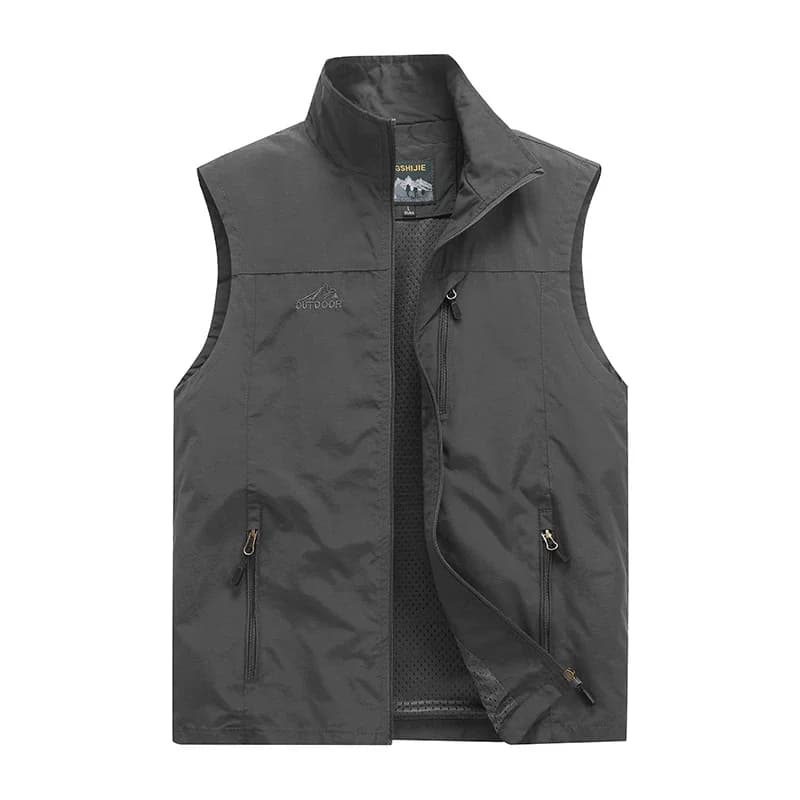 Gilet chaud respirant homme pour pêche montagne et camping, confortable et coupe-vent printemps automne