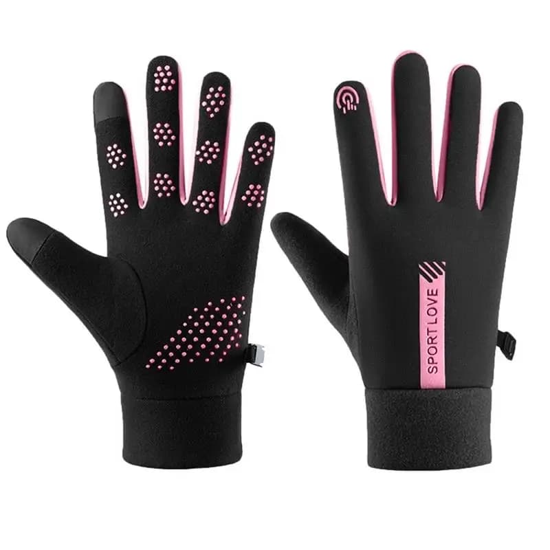 Gants vélo femme hiver thermiques imperméables coupe-vent pour ski running cyclisme